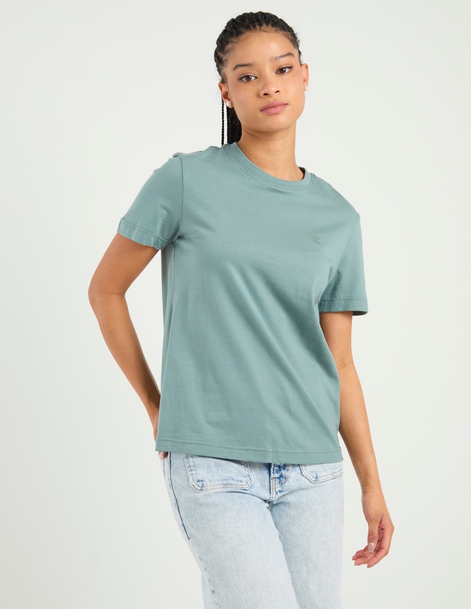 Playera manga corta cuello redondo para mujer 2