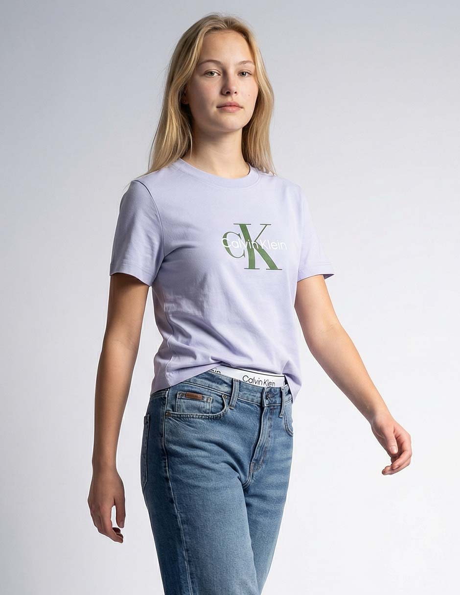 Playera manga corta cuello redondo para mujer Playera manga corta cuello redondo para mujer