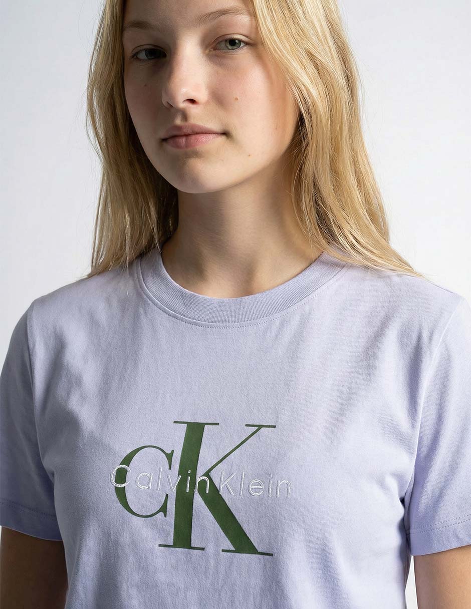 Playera manga corta cuello redondo para mujer 4