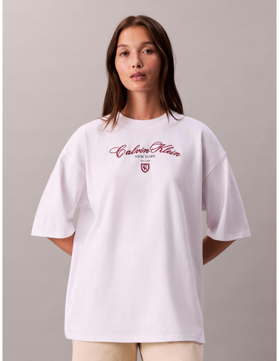 Playera manga corta cuello redondo para mujer