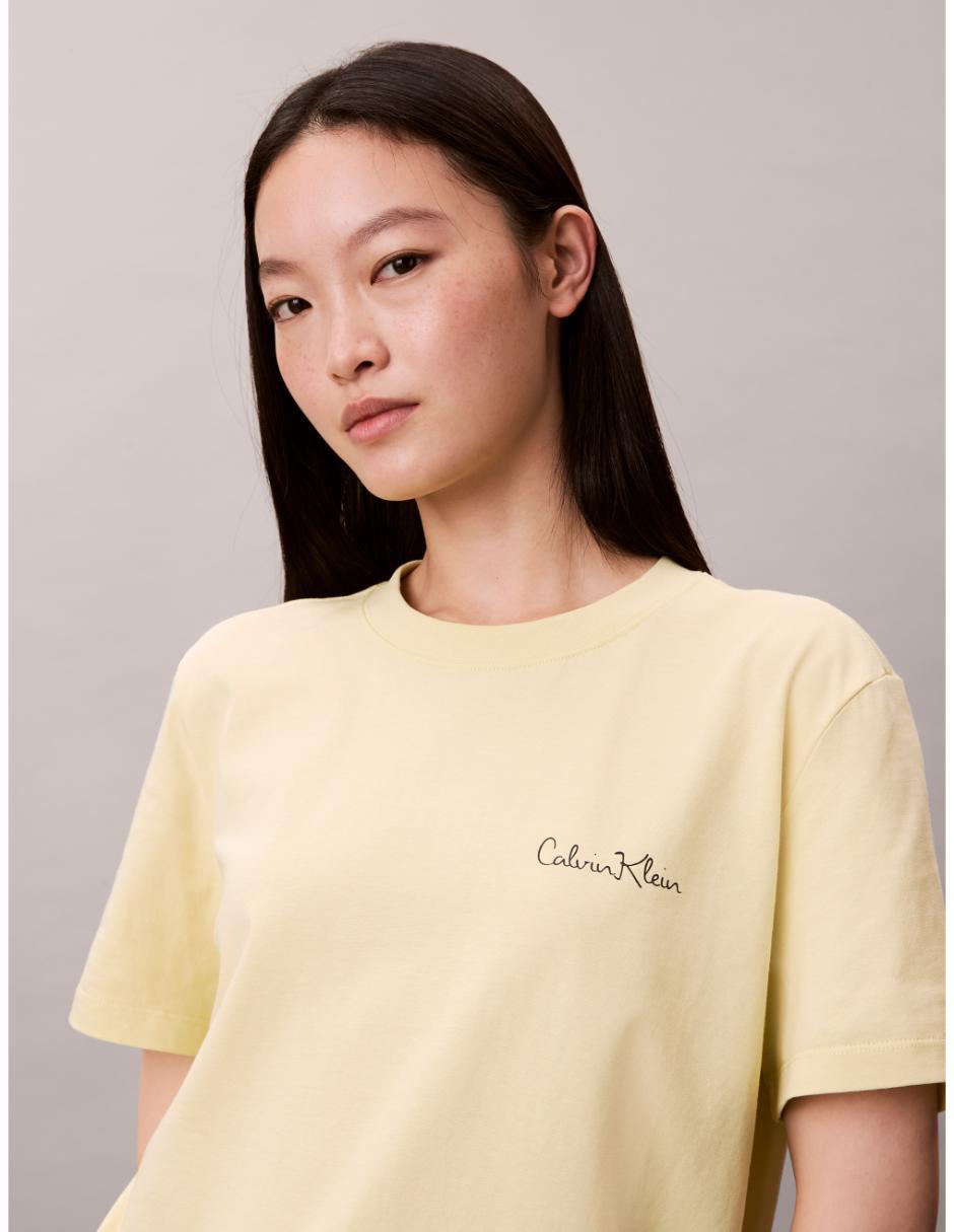 Playera manga corta cuello redondo para mujer 4