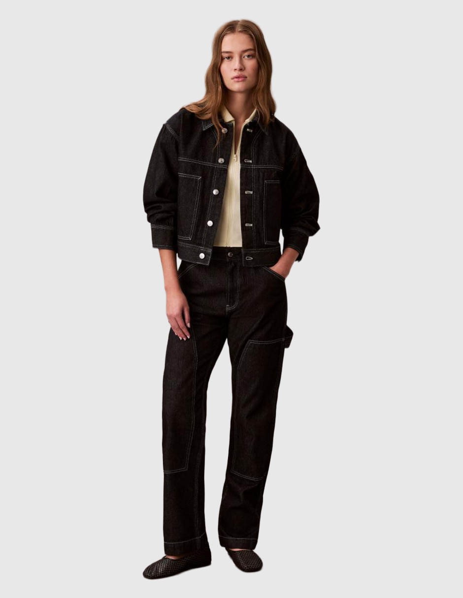 Jeans cargo slim cintura para mujer