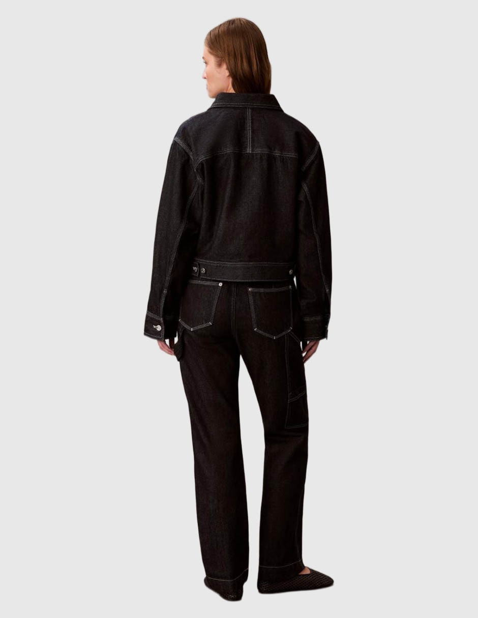 Jeans cargo slim cintura para mujer 2