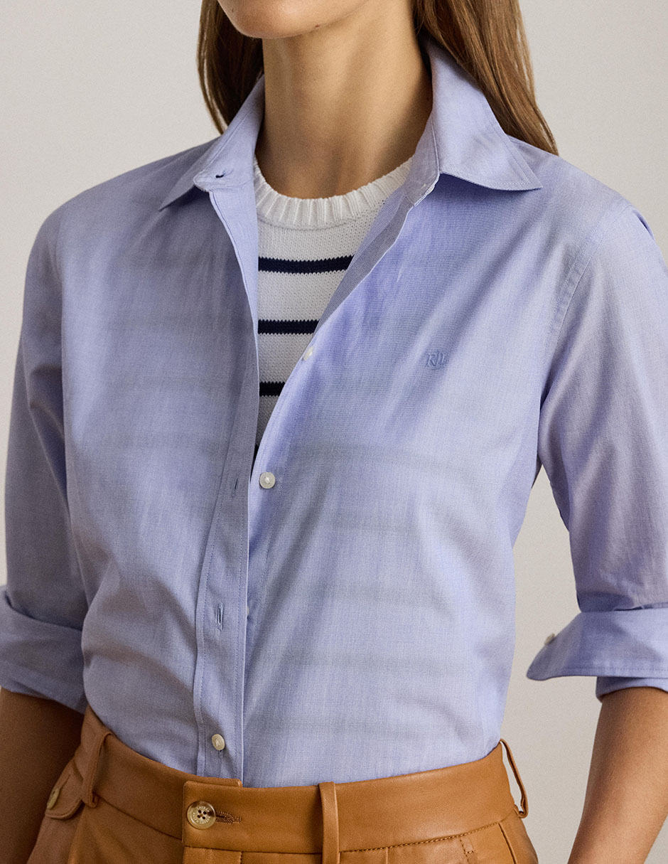 Blusa camisera manga larga para mujer 4