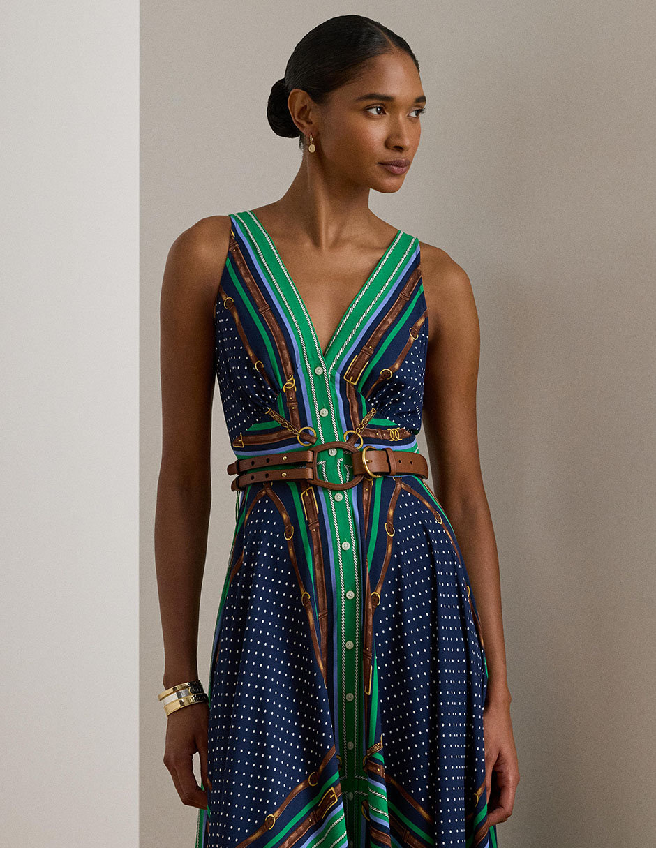 Vestido largo de fiesta escote V 3