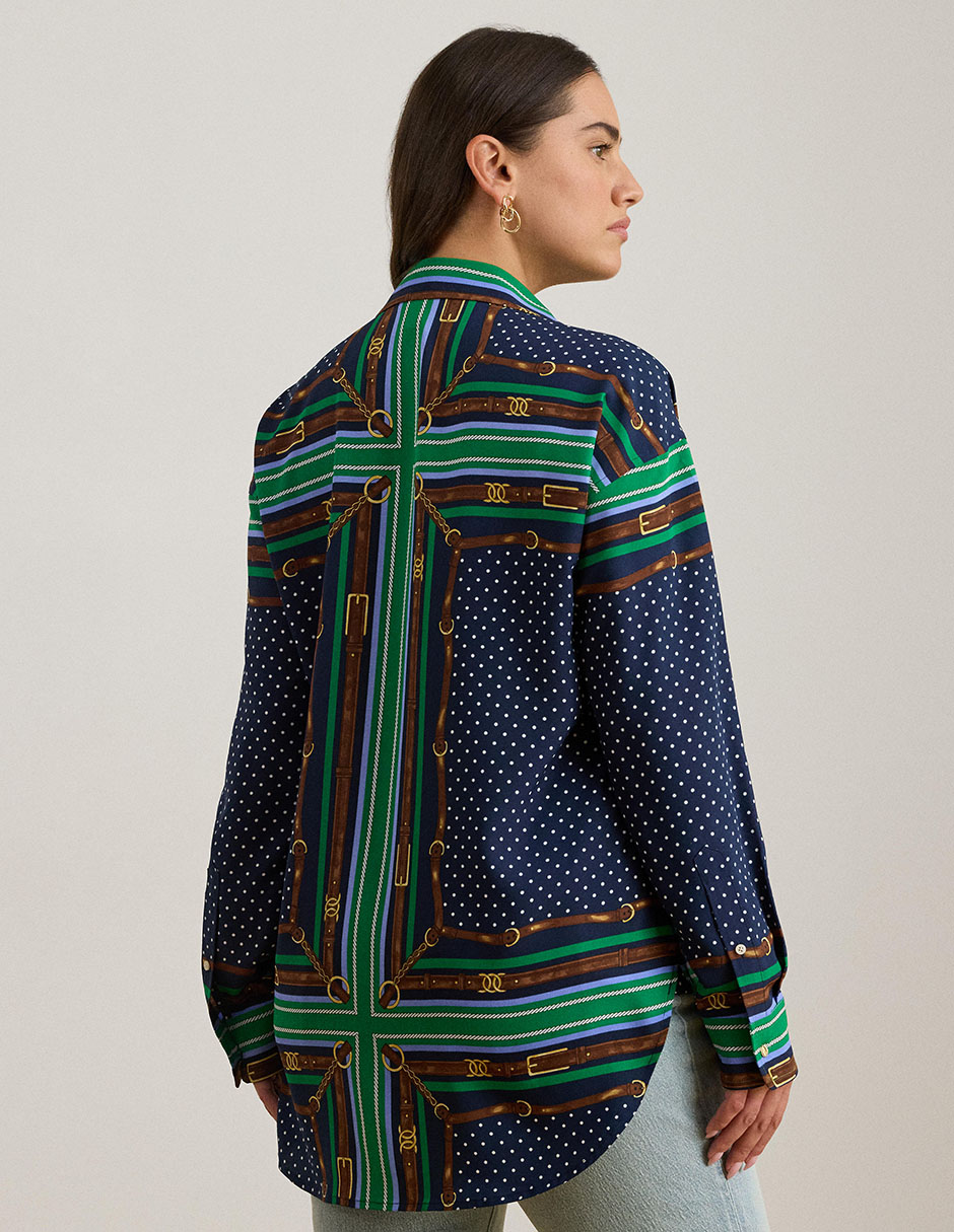 Blusa camisera manga larga para mujer 2
