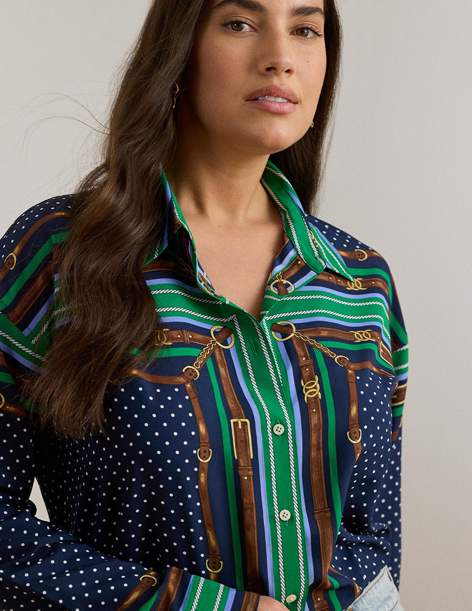 Blusa camisera manga larga para mujer 4