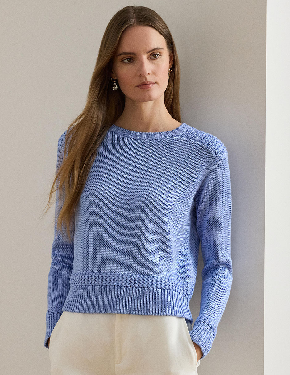Suéter cuello redondo para mujer