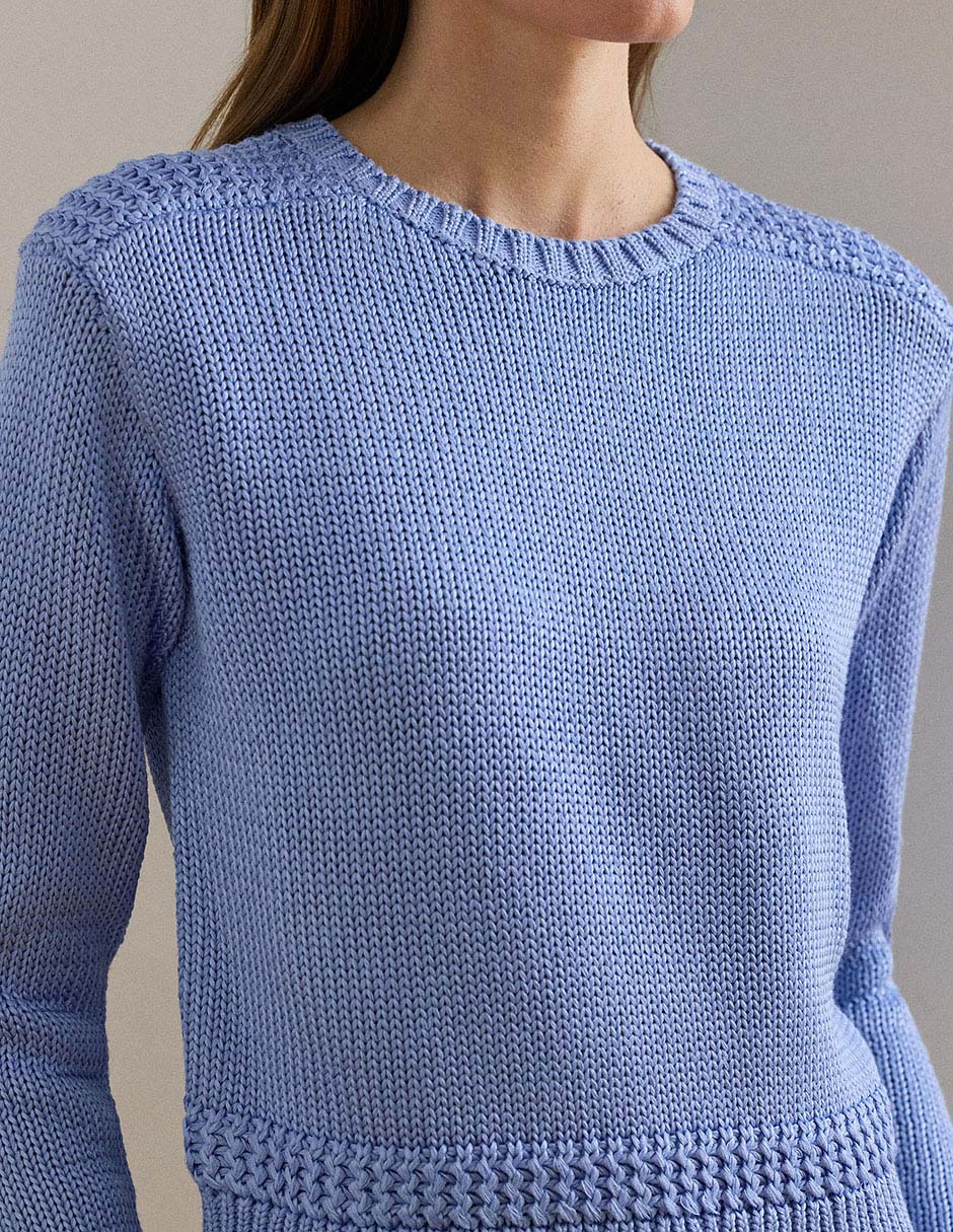 Suéter cuello redondo para mujer 4