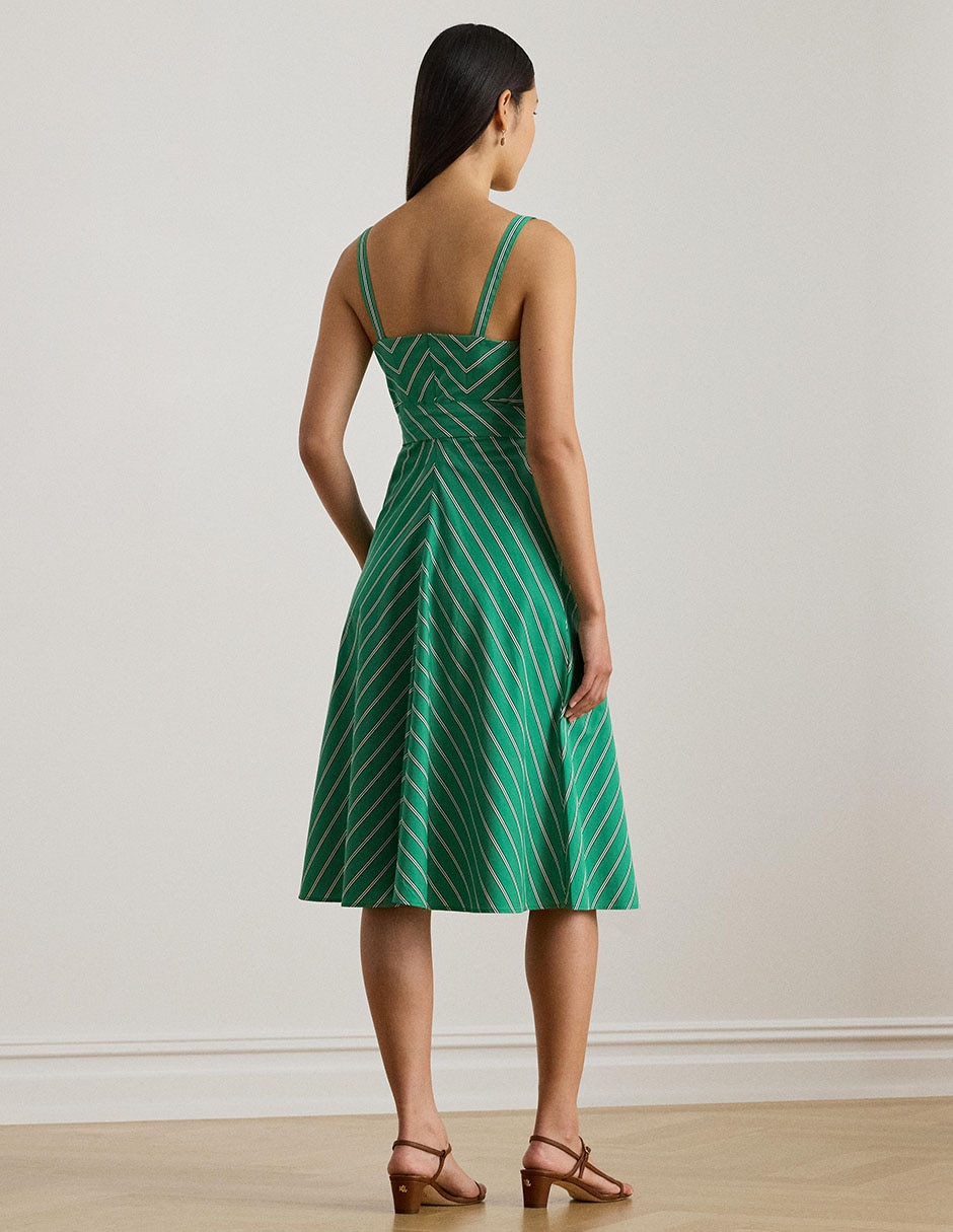 Vestido a la rodilla de fiesta escote v 2