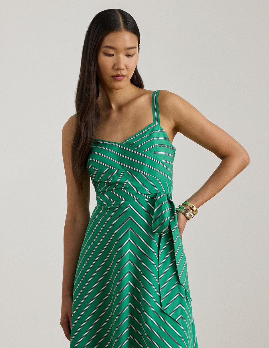 Vestido a la rodilla de fiesta escote v 3