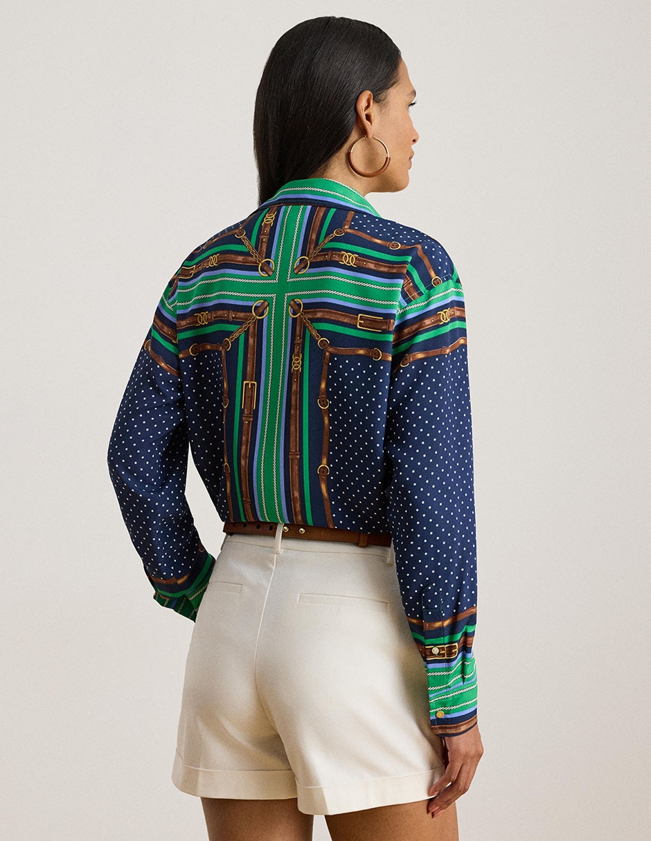 Blusa camisera manga larga para mujer 2