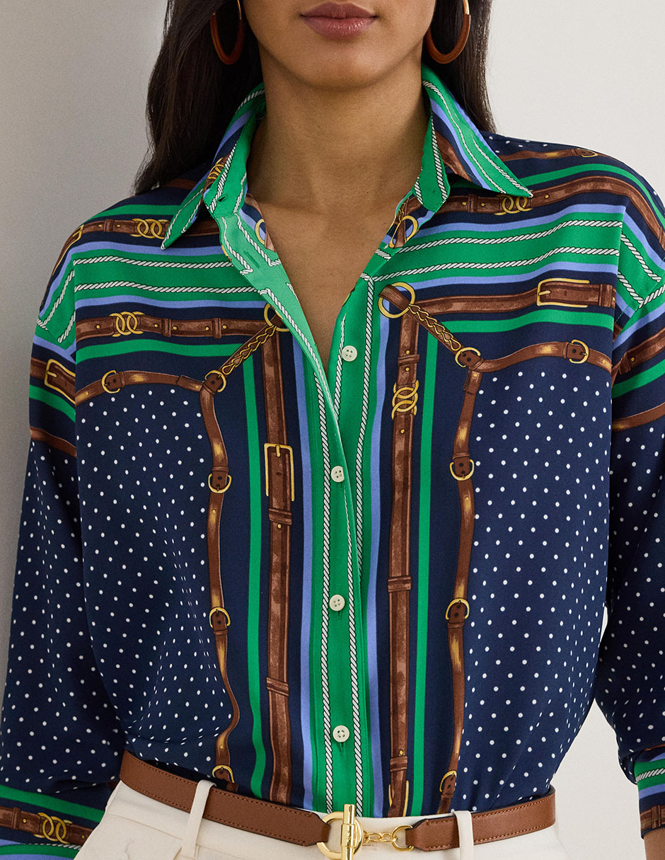 Blusa camisera manga larga para mujer 4