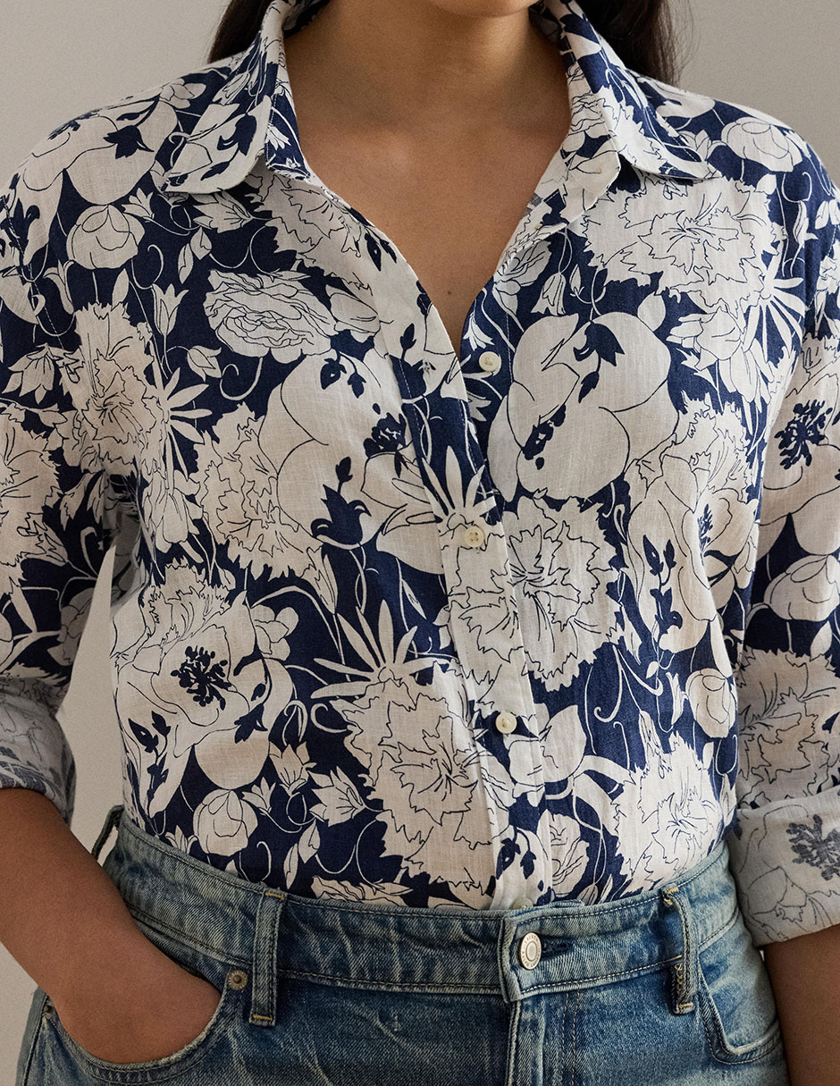 Blusa camisera manga larga para mujer 4