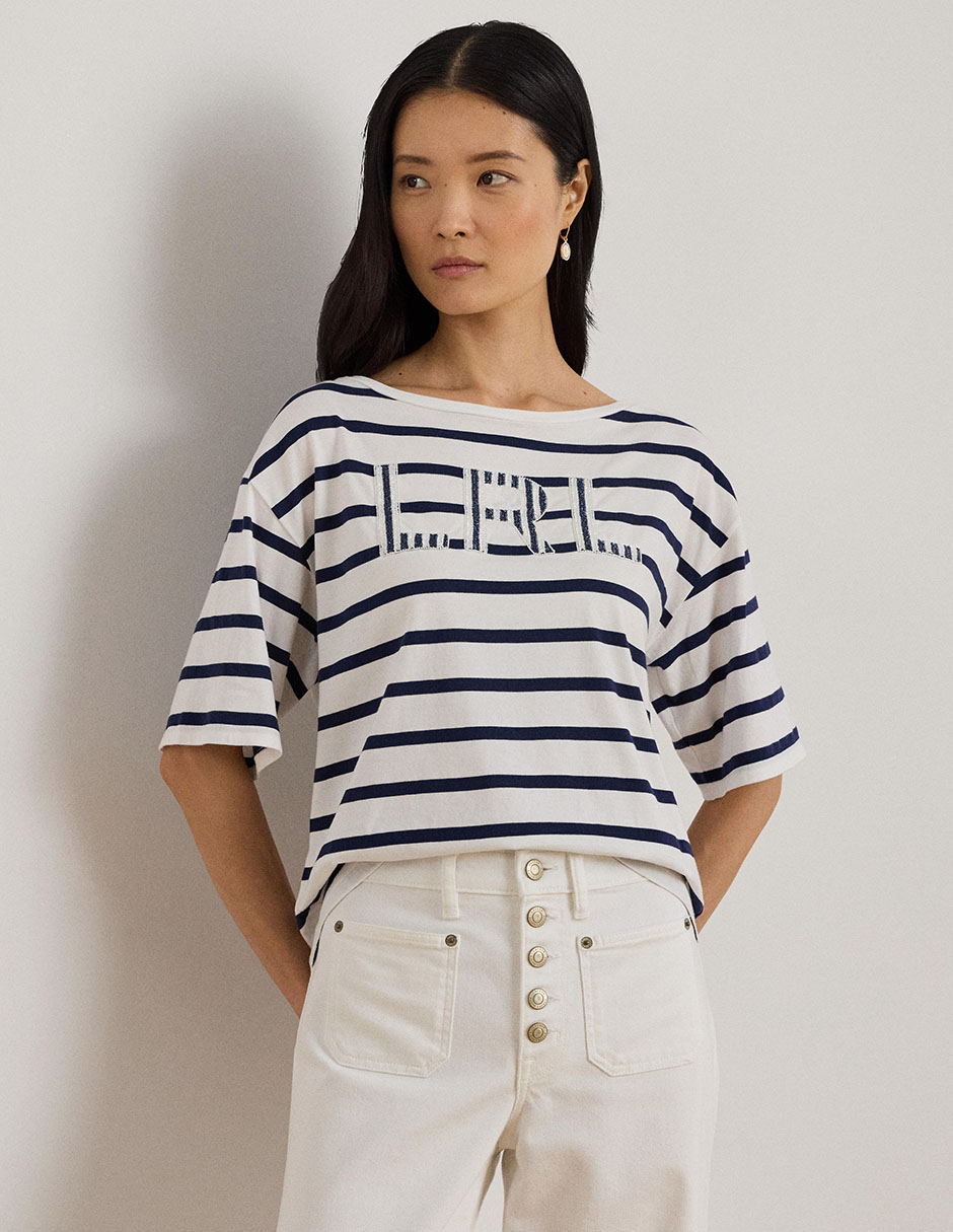Blusa manga al codo para mujer