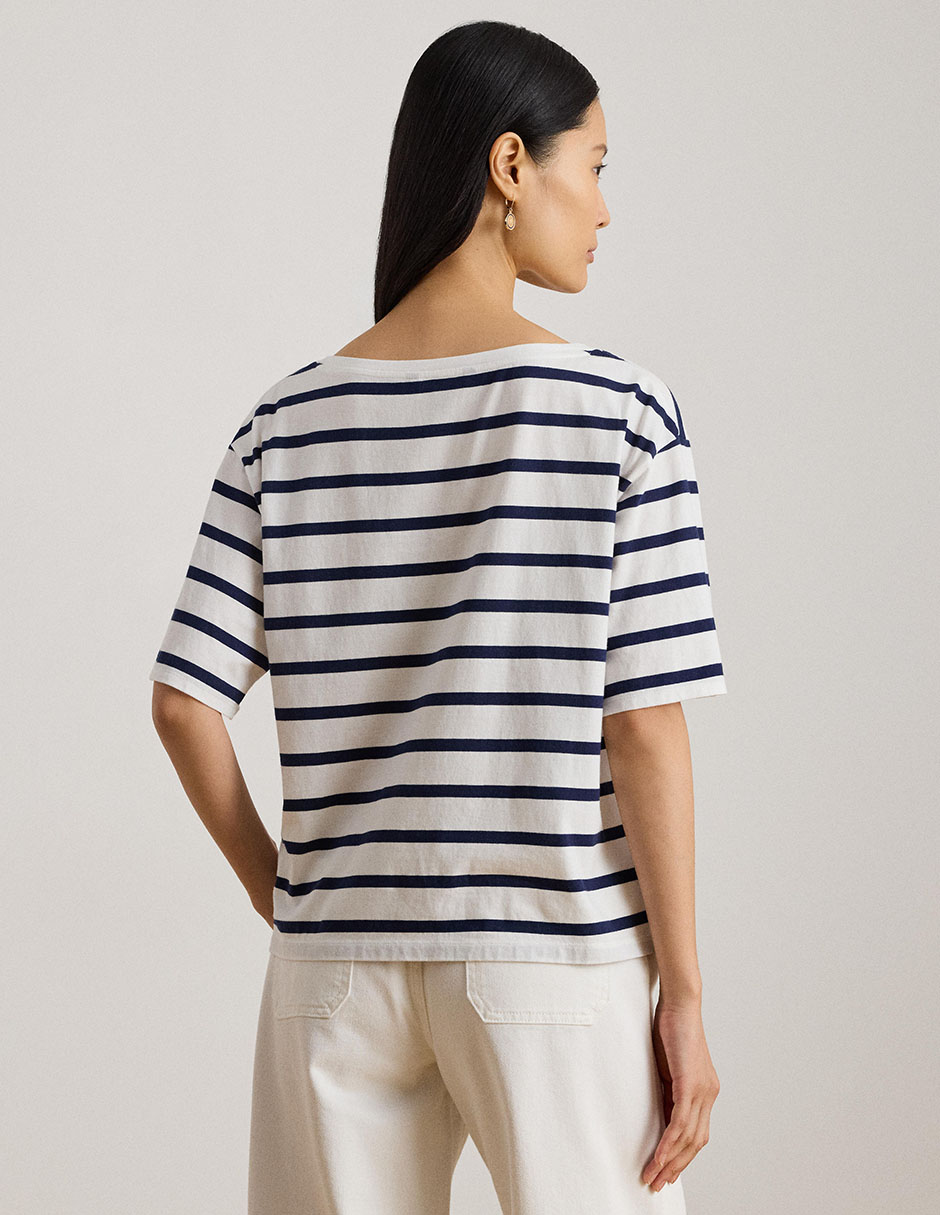 Blusa Lauren Petite manga al codo para mujer