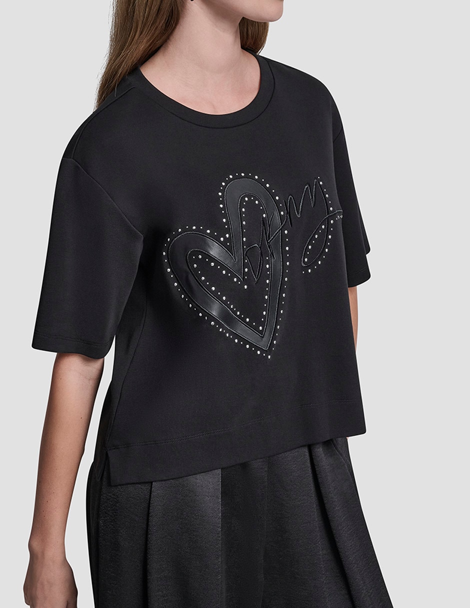 Playera manga corta cuello redondo para mujer 7