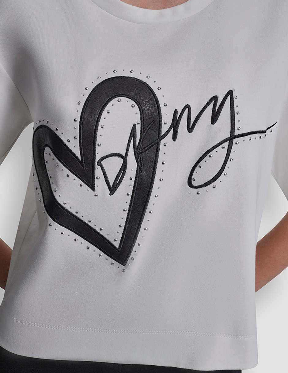 Playera manga al codo cuello redondo para mujer 3