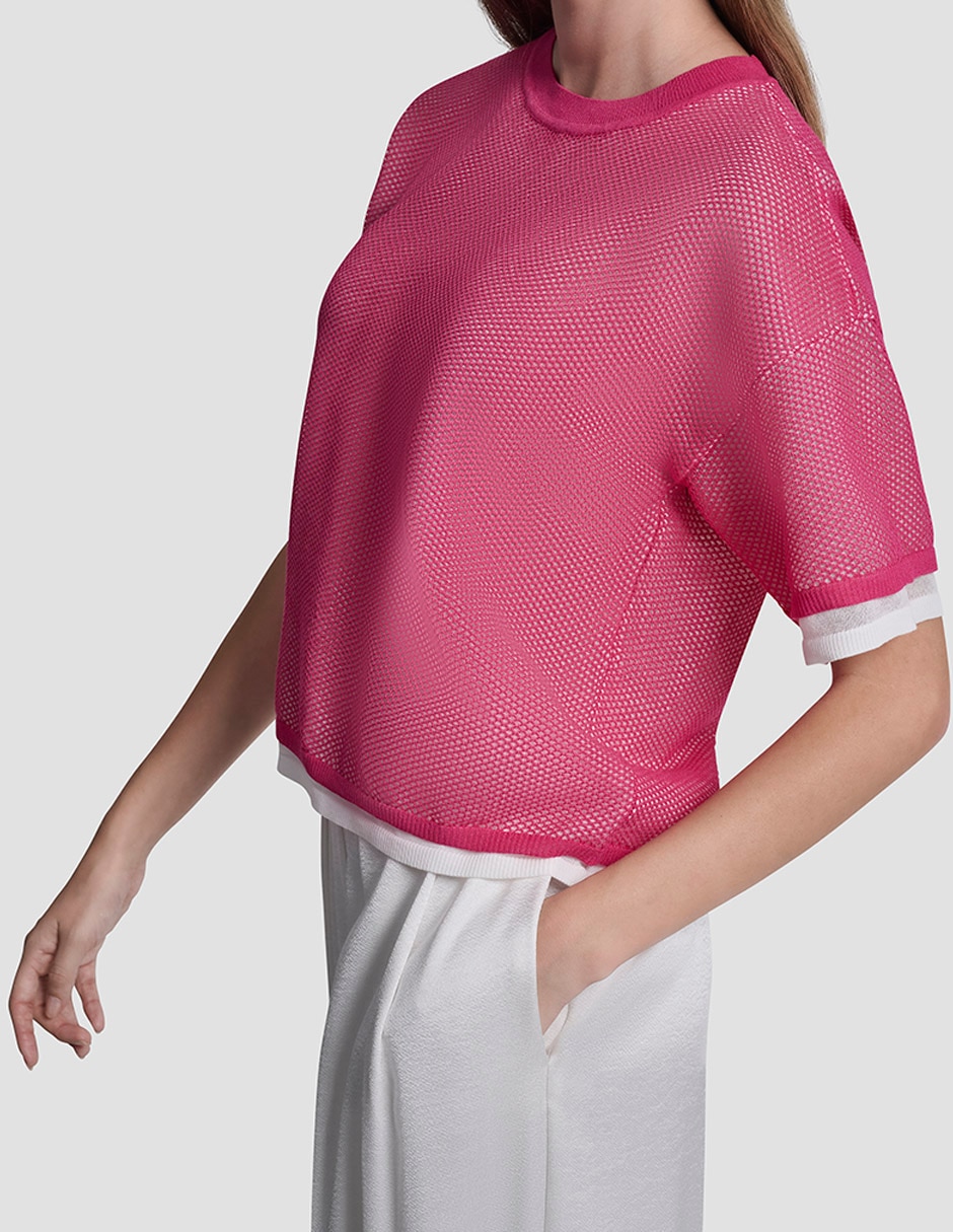 Suéter cuello redondo para mujer 8