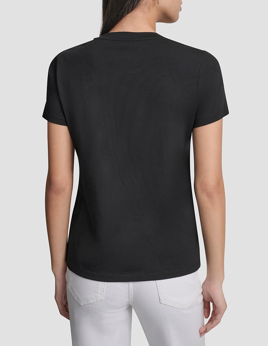 Playera manga corta cuello redondo para mujer 2