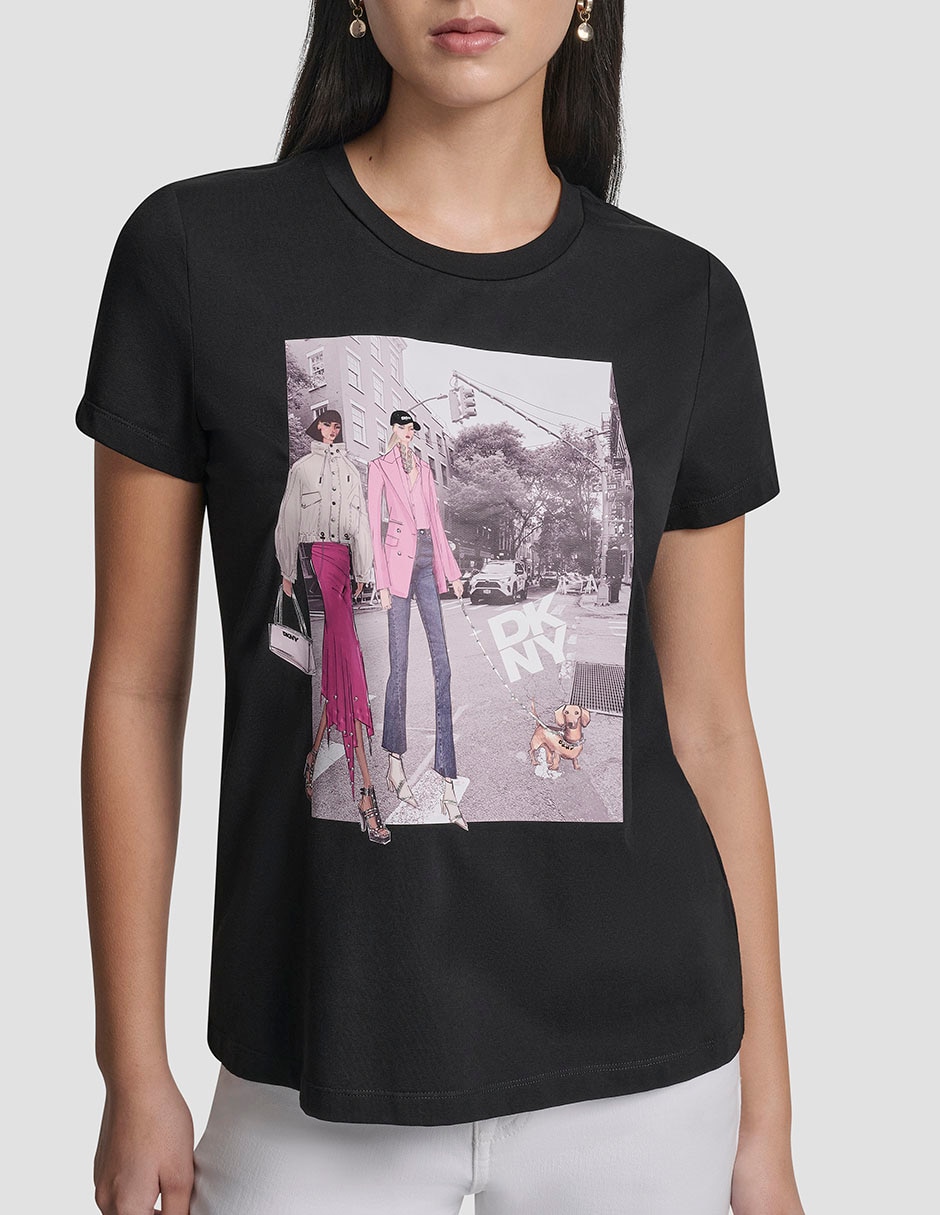 Playera manga corta cuello redondo para mujer 4
