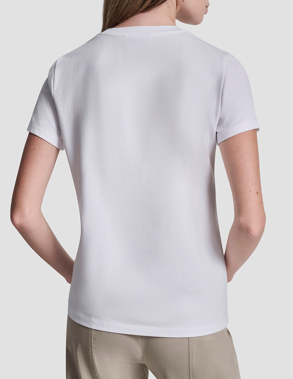 Playera manga corta cuello redondo para mujer 2