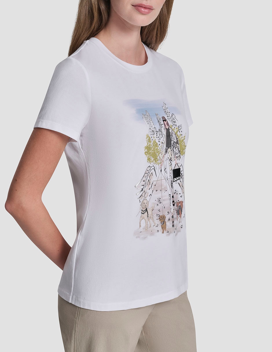 Playera manga corta cuello redondo para mujer 3
