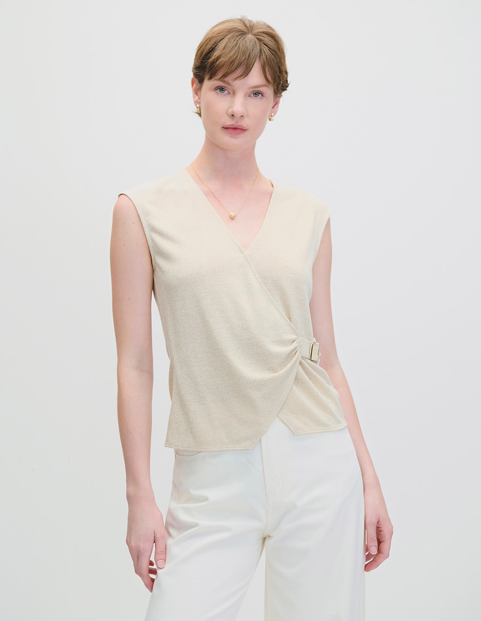 Blusa sin manga para mujer