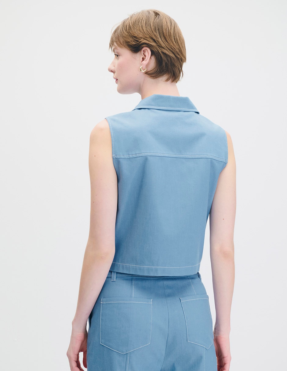 Blusa Napoli sin manga para mujer 3