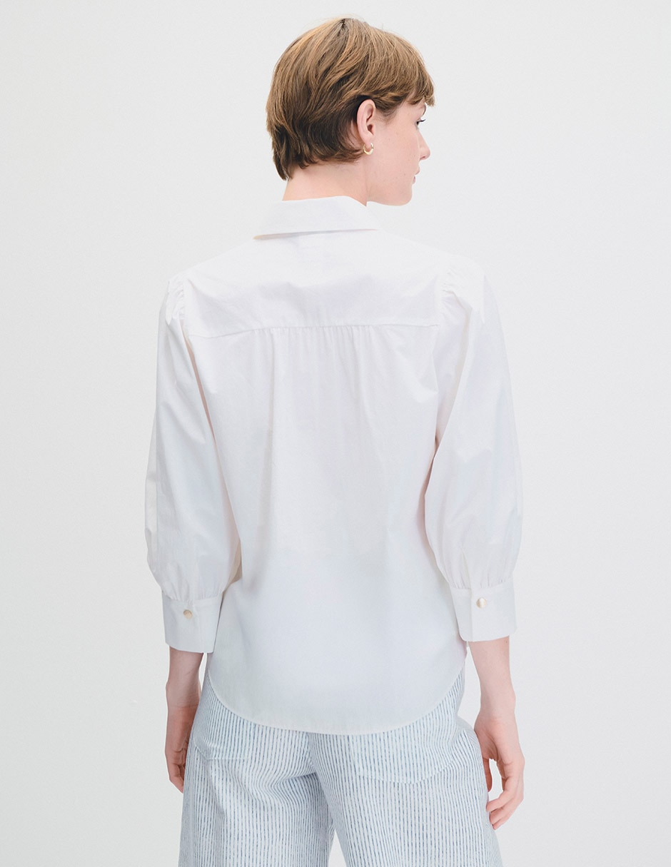Blusa camisera manga 3/4 para mujer 3