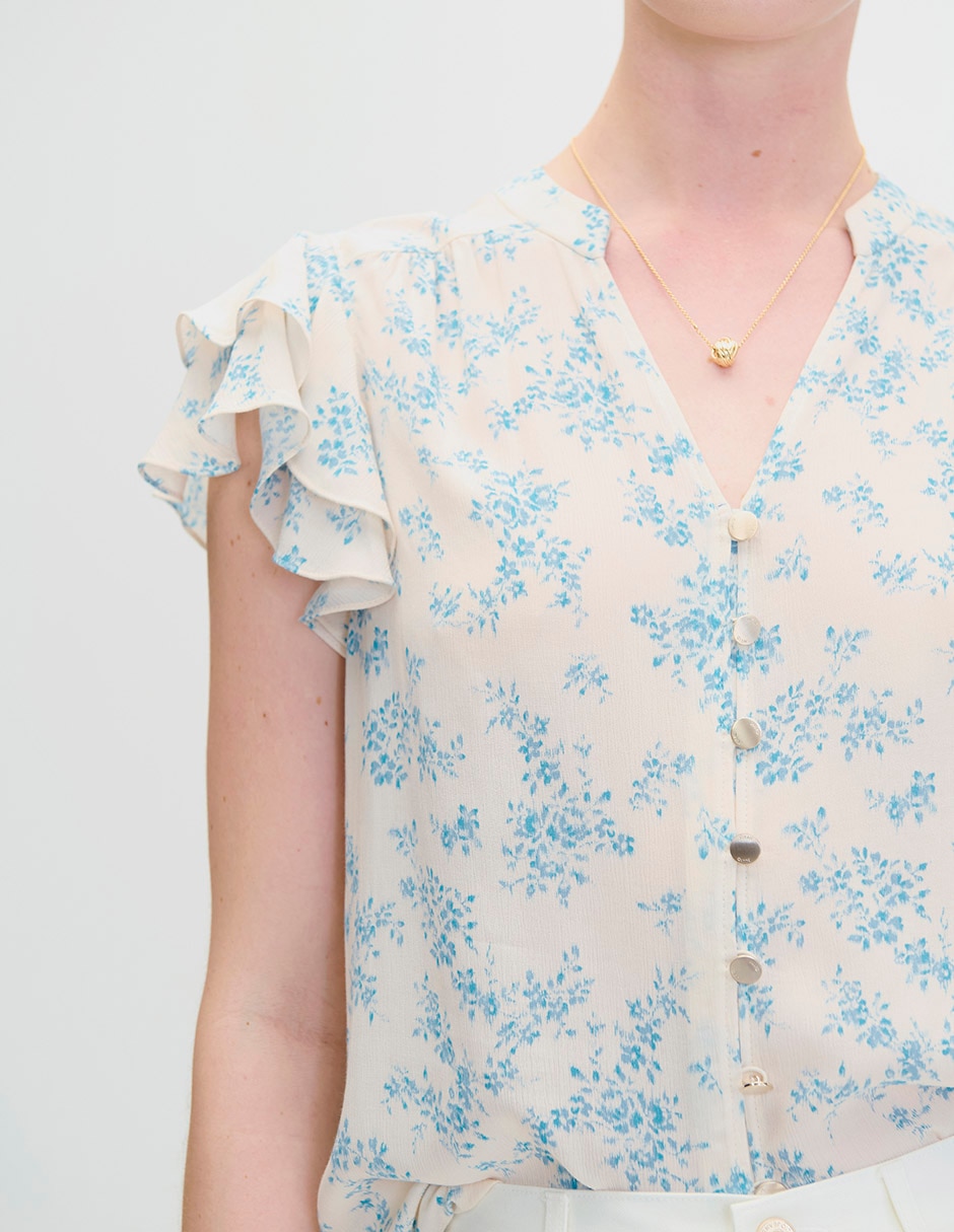 Blusa manga corta para mujer 4