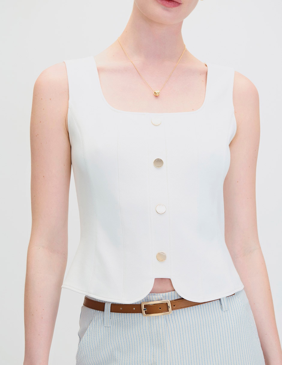 Blusa Napoli sin manga para mujer 4