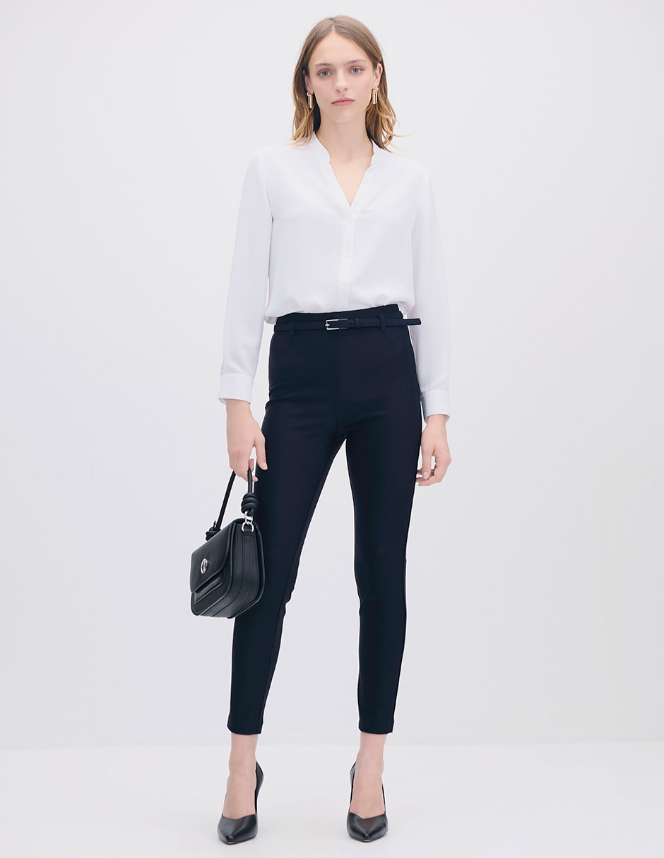 Legging a la cintura alta con elástico para mujer 2
