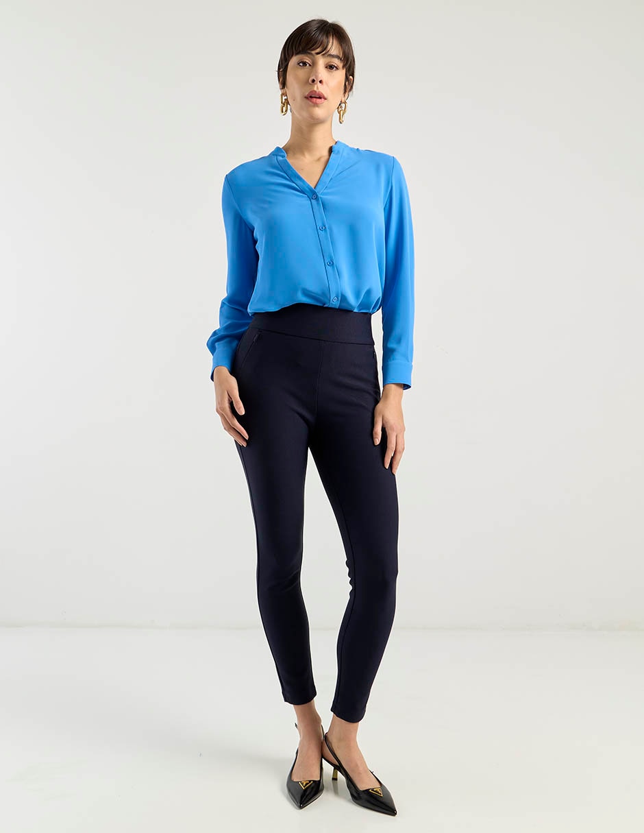 Legging a la cintura alta con elástico para mujer 2