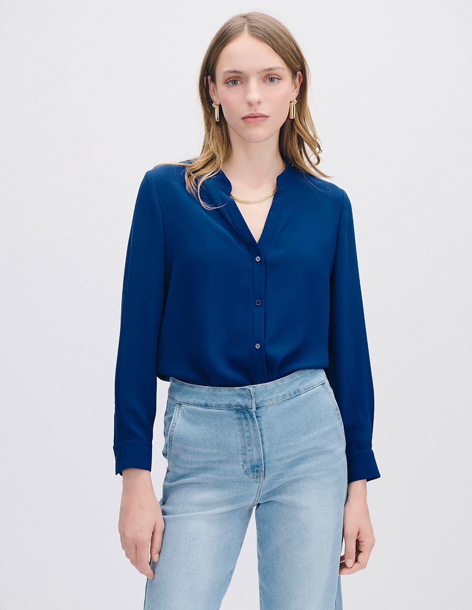 Blusa manga larga para mujer