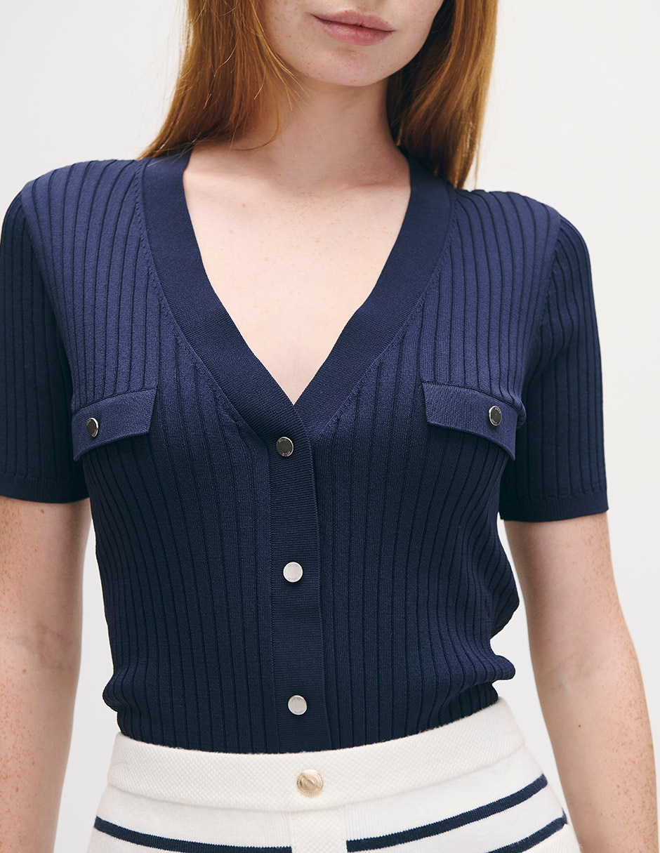 Blusa manga corta para mujer 4
