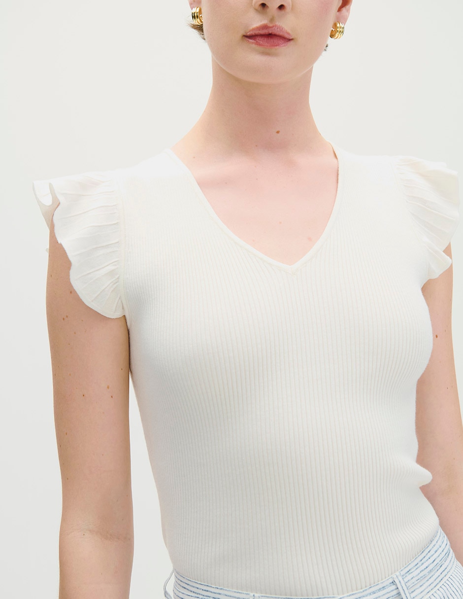Blusa manga corta para mujer 4