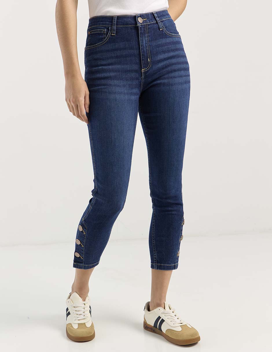 Jeans skinny cintura alta para mujer