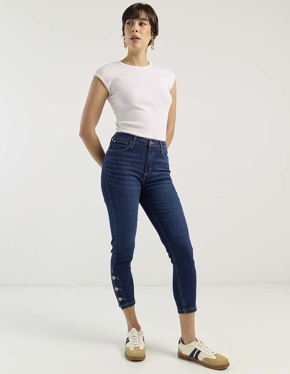 Jeans skinny cintura alta para mujer 2