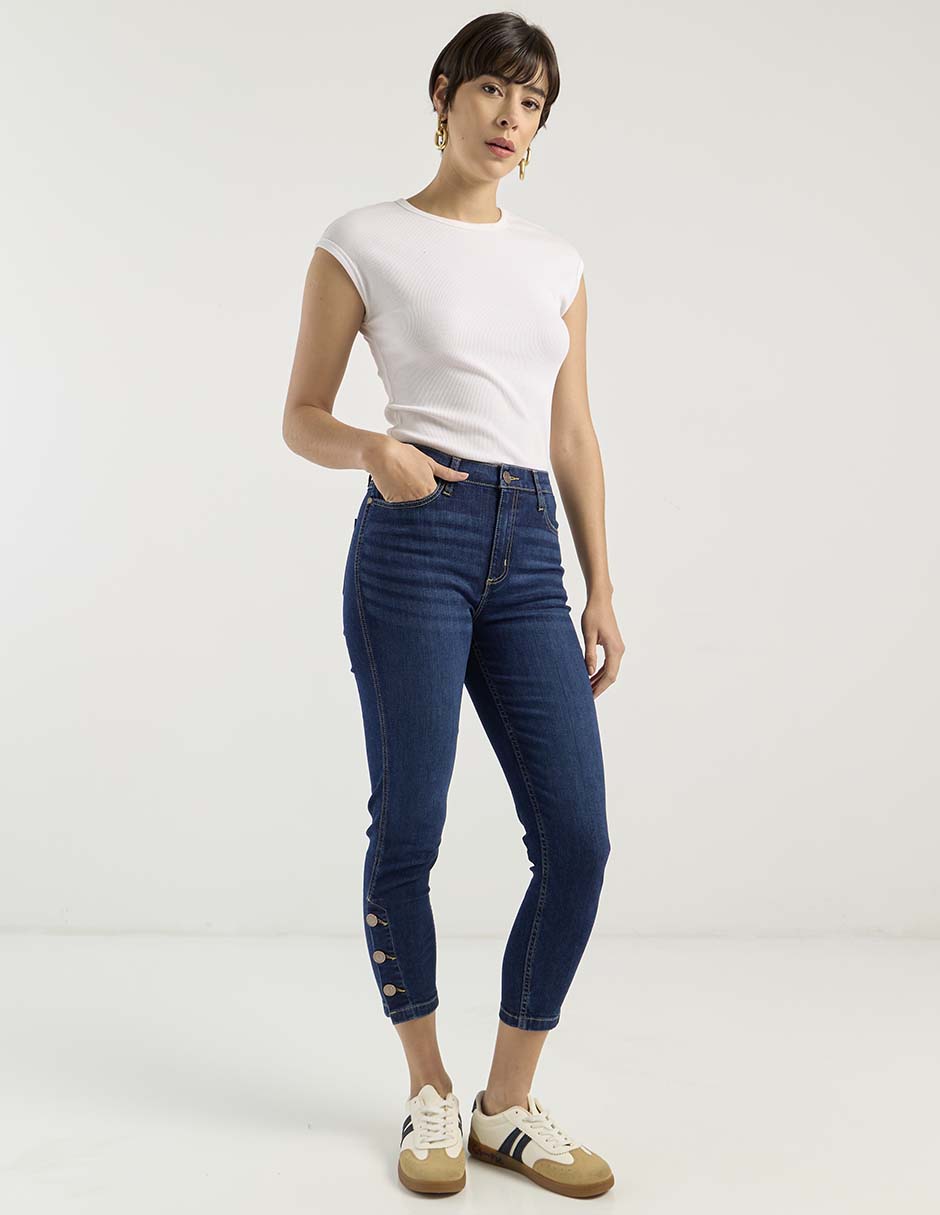 Jeans skinny cintura alta para mujer 3