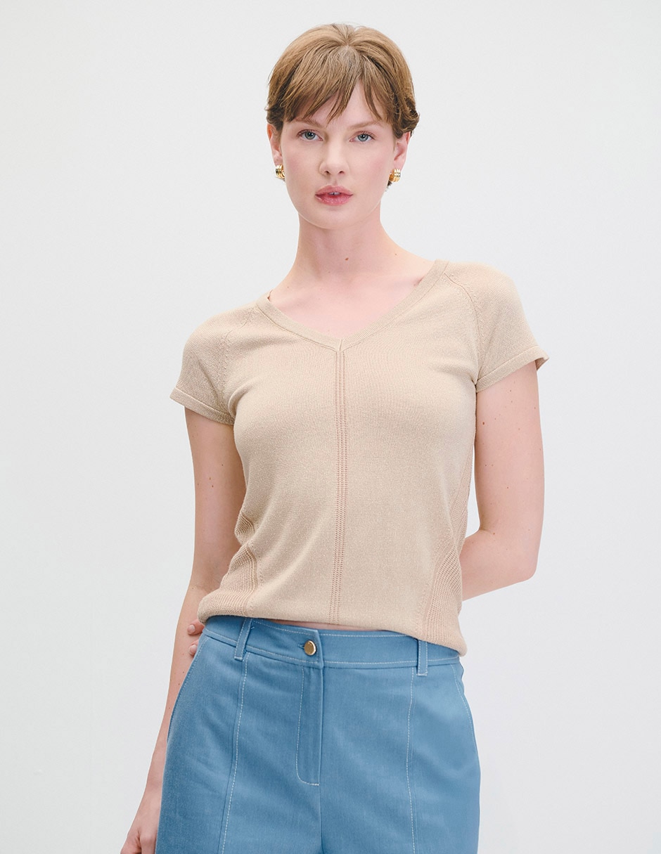 Blusa Napoli manga corta para mujer