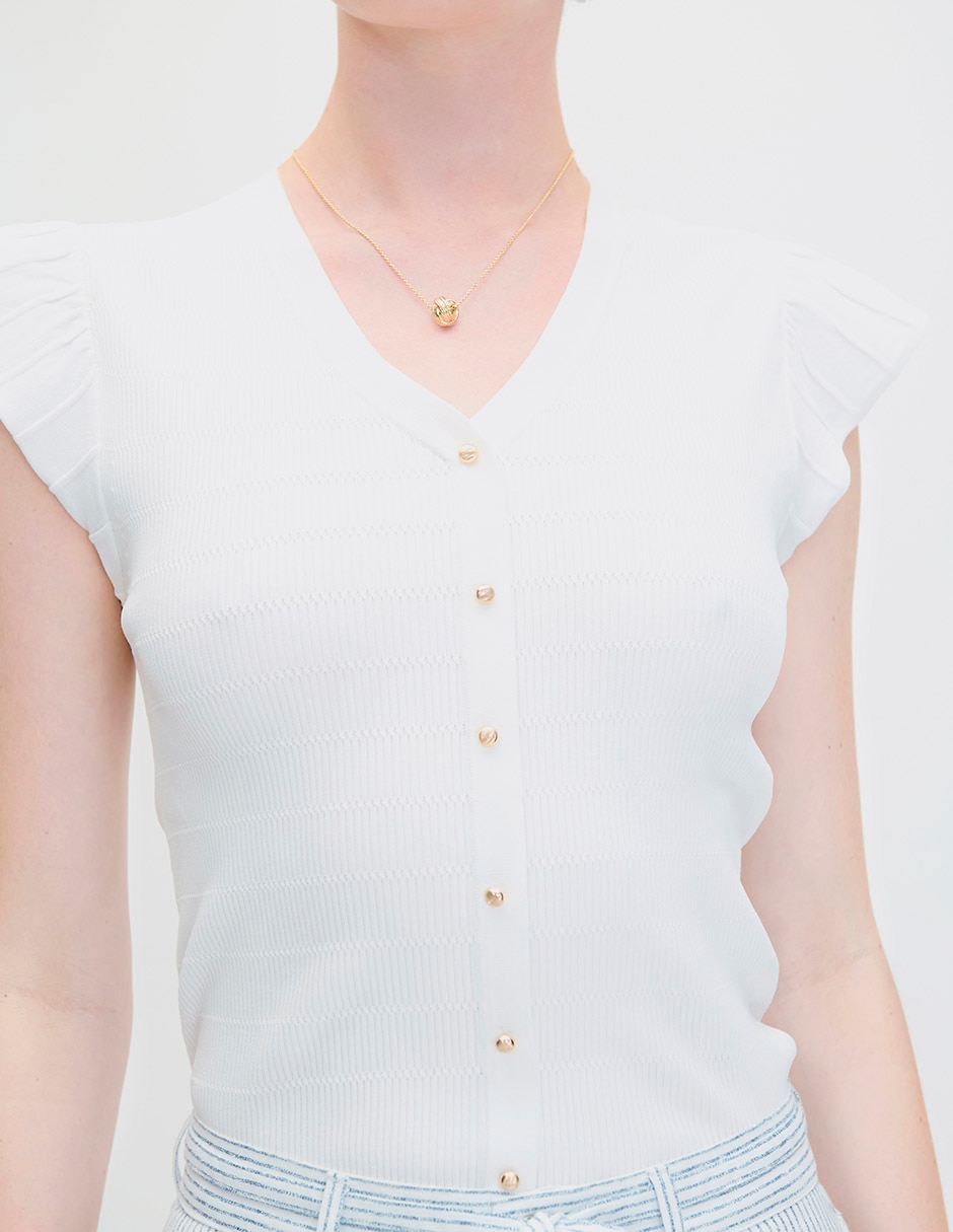 Blusa manga corta para mujer 4