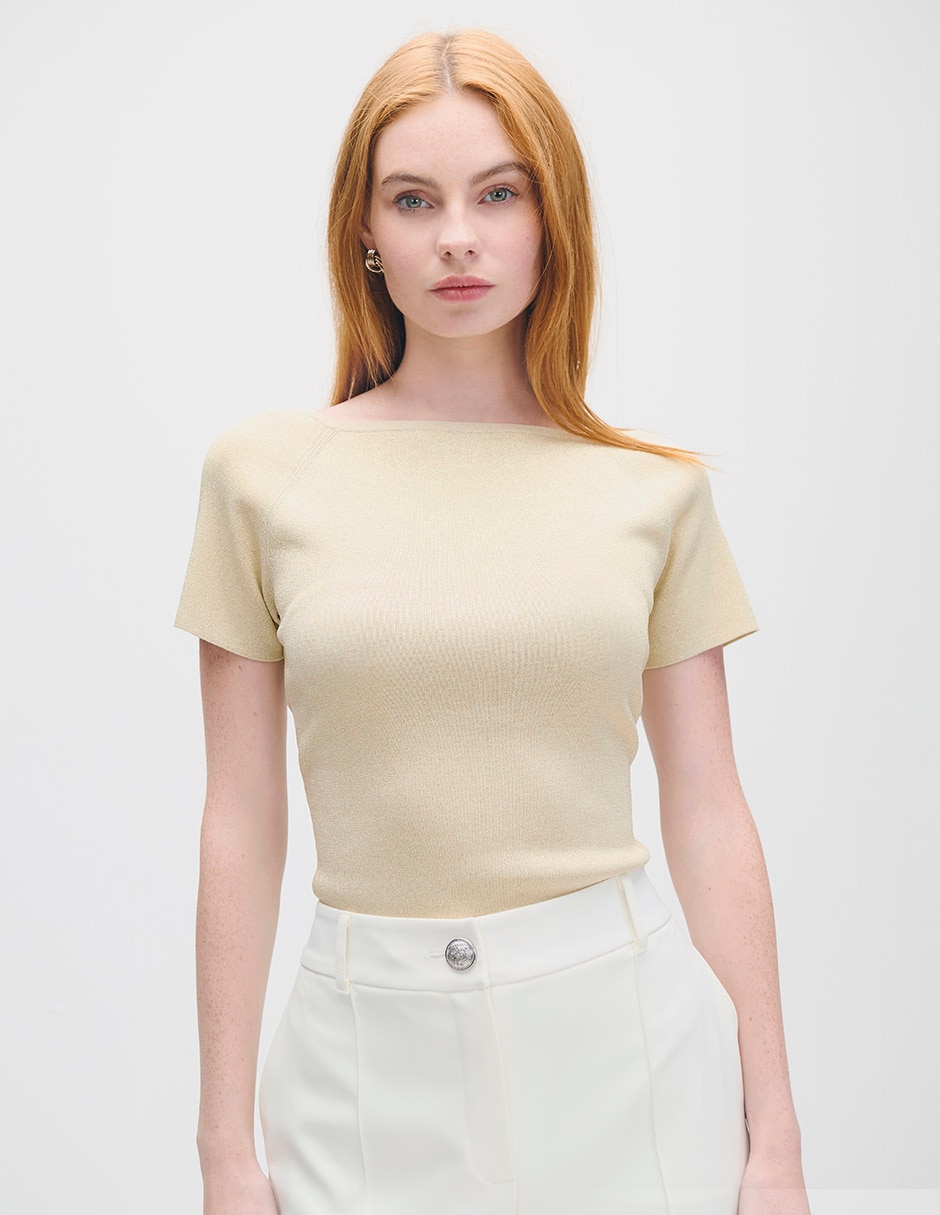 Blusa manga corta para mujer