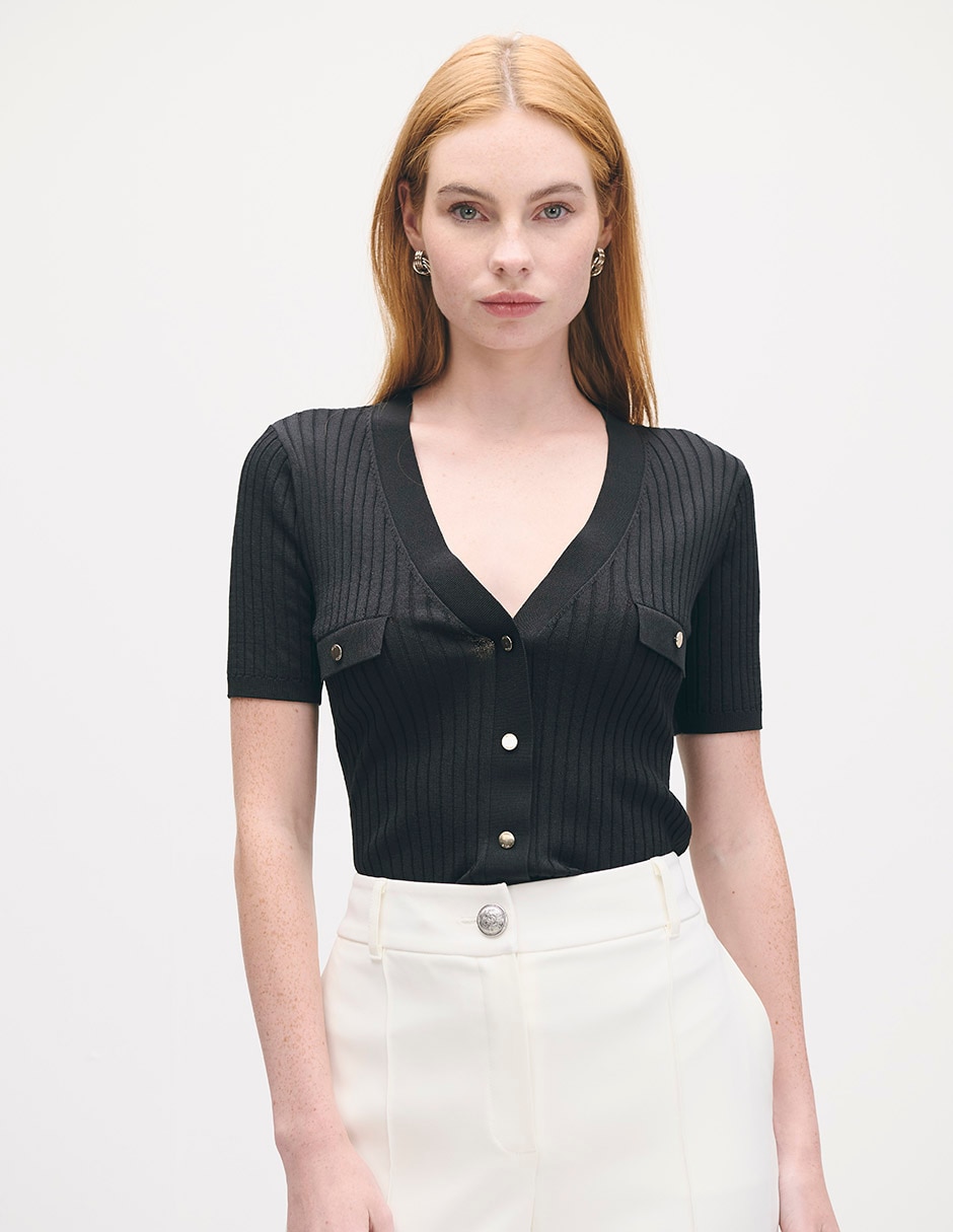 Blusa manga corta para mujer
