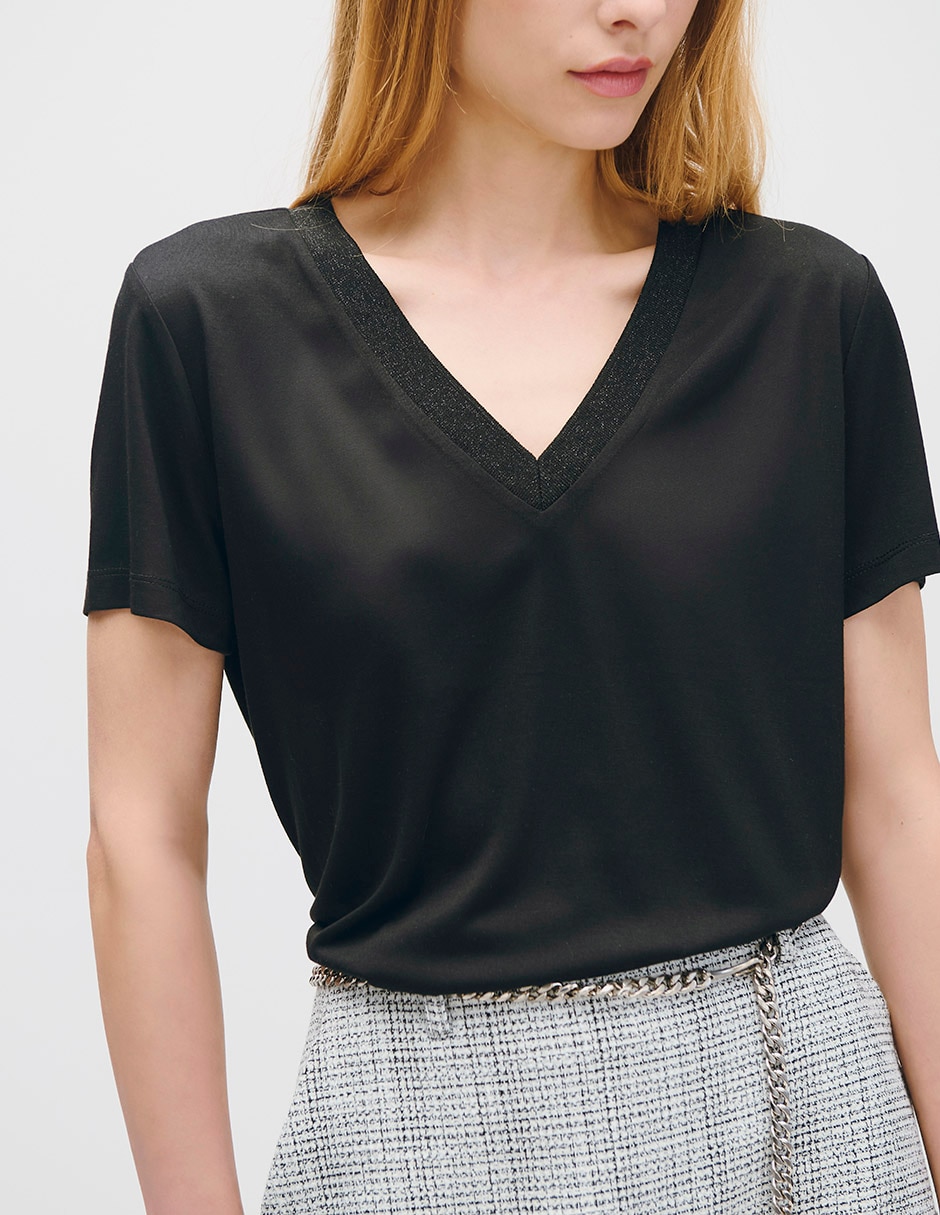Blusa manga corta para mujer 4