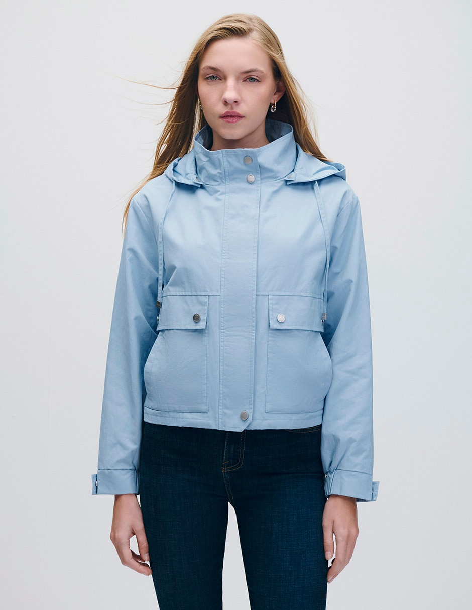 Chamarra parka de algodón para mujer