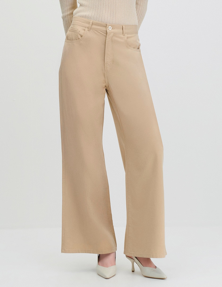 Pantalón relaxed wide leg para mujer