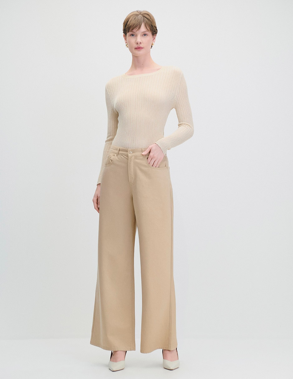 Pantalón relaxed wide leg para mujer 2