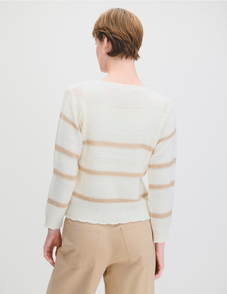 Suéter cuello V para mujer 3