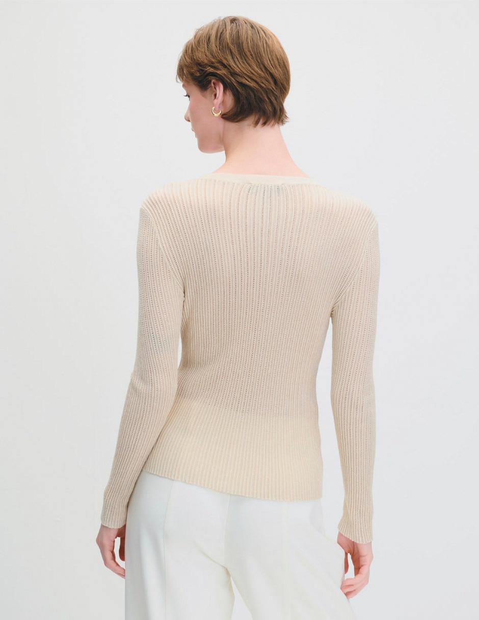 Suéter cuello redondo para mujer 3